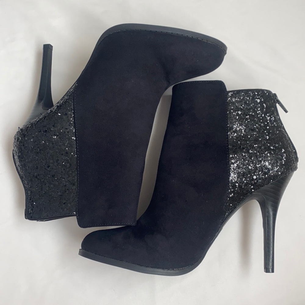 Black Sparkly Booties